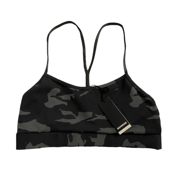 Monrow Olive Camouflage Sport Bra Size L - Picture 5 of 7